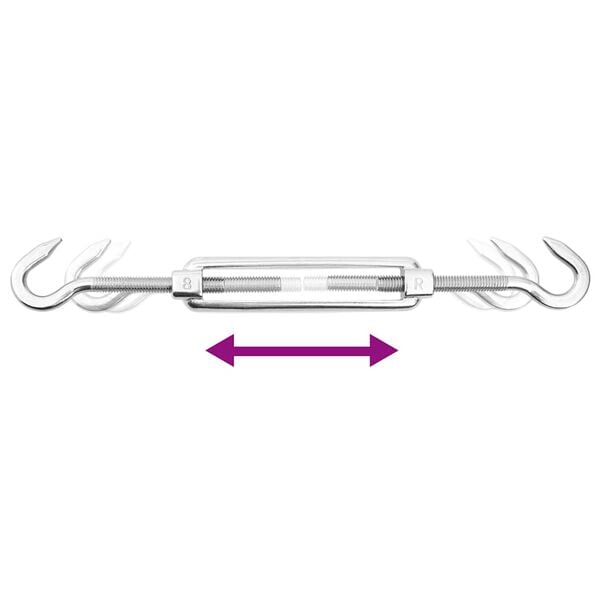 vidaXL 8d&iacute;ln&aacute; sada př&iacute;slu&scaron;enstv&iacute; pro st&iacute;n&iacute;c&iacute; plachtu nerezov&aacute; ocel