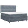 vidaXL Postel boxspring s matrac&iacute; s čelo Tmavě &scaron;ed&aacute; 160 x 200 cm Samet