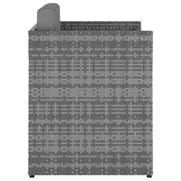 vidaXL Zahradní křeslo se stoličkou polyratan antracitové