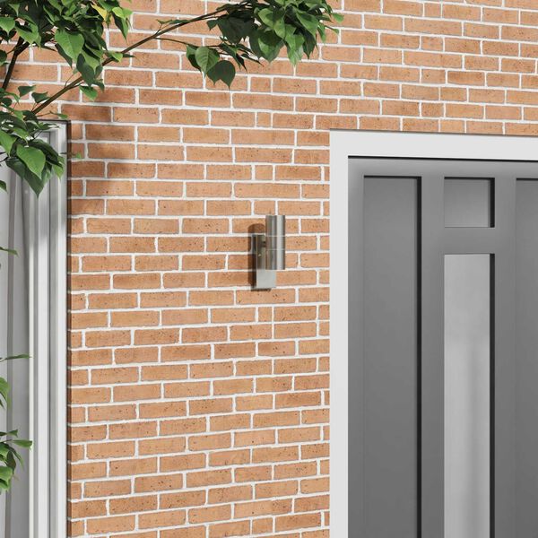 vidaXL Venkovní nástěnné svítidlo Stříbrná 7 x 10 x 22 cm