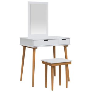 vidaXL Sada toaletn&iacute;ho stolu FAUSKE 3 ks B&iacute;l&aacute; 76 x 50 x 143 cm