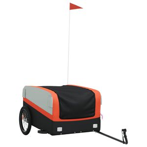 vidaXL Voz&iacute;k za kolo čern&yacute; a oranžov&yacute; 45 kg železo