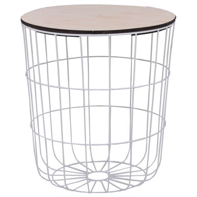 vidaXL Konferenční stolek bílý Ø 39,5 cm
