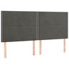 vidaXL Čelo postele tmavě &scaron;ed&eacute; 160x5x118/128 cm sametov&eacute;