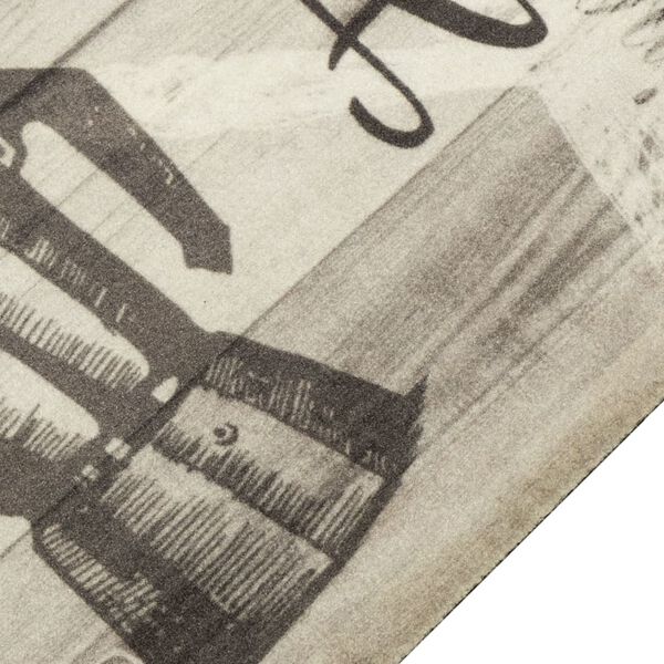 vidaXL Kuchyňský koberec omyvatelný Káva šedý 60 x 300 cm samet