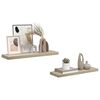 vidaXL Plovouc&iacute; n&aacute;stěnn&eacute; police 2 ks dub 80 x 23,5 x 3,8 cm MDF