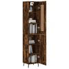vidaXL Skř&iacute;ň highboard kouřov&yacute; dub 34,5 x 34 x 180 cm kompozitn&iacute; dřevo