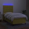 vidaXL Box spring postel s matrac&iacute; a LED zelen&aacute; 100x200 cm textil