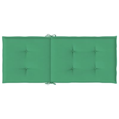vidaXL Podušky na židli vysoké opěradlo 2 ks zelené 120x50x3 cm textil