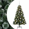 vidaXL Uměl&yacute; v&aacute;nočn&iacute; stromek s baňkami 120 cm 150 LED Tepl&aacute; b&iacute;l&aacute;