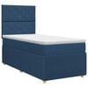 vidaXL Postel boxspring s matrac&iacute; s čelo Modr&aacute; 90 x 200 cm Textil