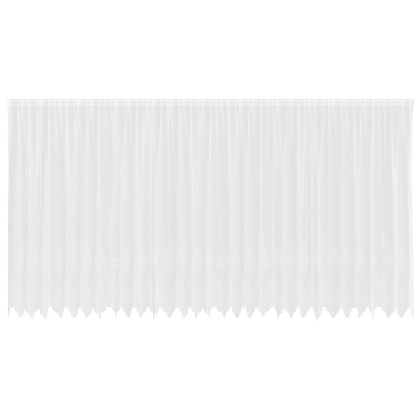 vidaXL Čipkov&yacute; Z&aacute;věs se z&aacute;clonami B&iacute;l&aacute; 245 x 750 cm Polyester