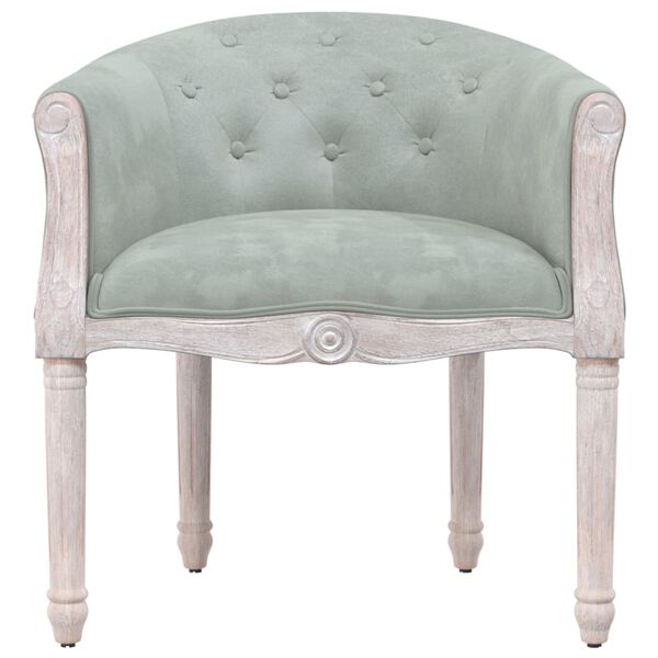 vidaXL J&iacute;deln&iacute; židle světle &scaron;ed&aacute; samet