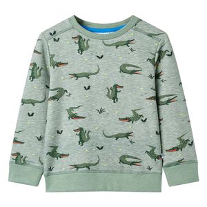 vidaXL Dětsk&aacute; mikina světle khaki melanž 92
