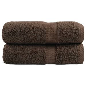 vidaXL Pr&eacute;miov&eacute; myc&iacute; utěrky SOLUND 2 ks hněd&eacute; 30x30 cm 600 g/m&sup2;