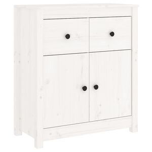 vidaXL Př&iacute;born&iacute;k b&iacute;l&yacute; 70 x 35 x 80 cm masivn&iacute; borov&eacute; dřevo