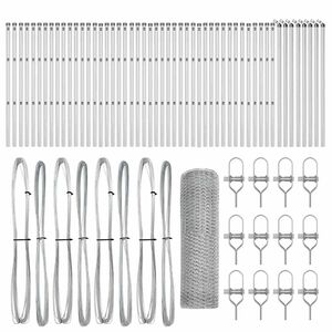 vidaXL Plotov&yacute; sloupek. Stř&iacute;brn&aacute;