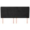 vidaXL Čelo postele typu u&scaron;&aacute;k čern&eacute; 183x23x118/128 cm samet