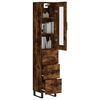 vidaXL Skř&iacute;ň highboard kouřov&yacute; dub 34,5 x 34 x 180 cm kompozitn&iacute; dřevo