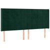 vidaXL Čelo postele typu u&scaron;&aacute;k tmavě zelen&aacute; 163x16x118/128 cm samet