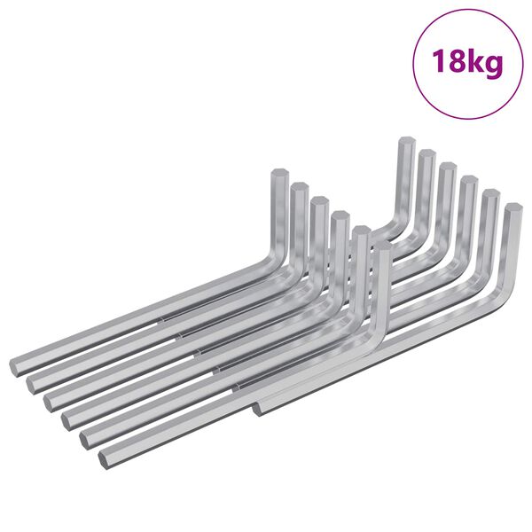 vidaXL &Scaron;estihrann&yacute; kl&iacute;č 4675 pcs Stř&iacute;brn&aacute; 32 x 86 mm Ocel