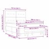 vidaXL Postel s boxspringem s matrac&iacute; Tmavě hněd&aacute; 140 x 200 cm textil