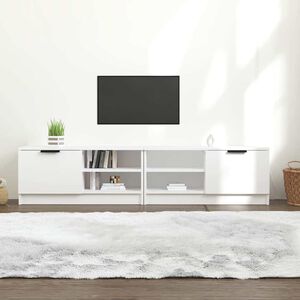 vidaXL TV skř&iacute;ňky 2 ks b&iacute;l&eacute; 80 x 35 x 36,5 cm kompozitn&iacute; dřevo