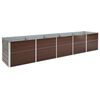 vidaXL Vyv&yacute;&scaron;en&yacute; z&aacute;hon pozinkovan&aacute; ocel 400 x 80 x 45 cm hněd&yacute;