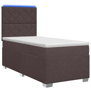 vidaXL Postel boxspring s matrac&iacute; Tmavě hněd&aacute; 80 x 200 cm Textil