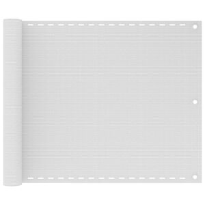 vidaXL Balk&oacute;nov&aacute; z&aacute;stěna HDPE 75x400 cm b&iacute;l&aacute;