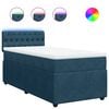 vidaXL Box spring postel s matrac&iacute; modr&aacute; 90 x 200 cm samet