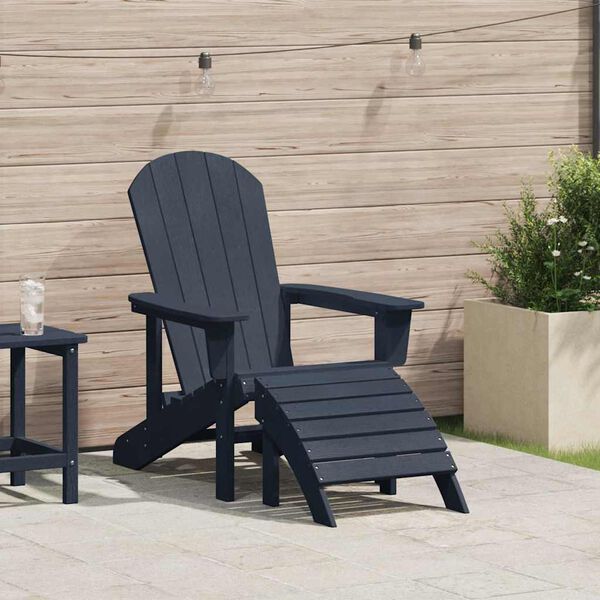 vidaXL Adirondack židle Námořnická modrá 74 x 82 x 92cm HDPE