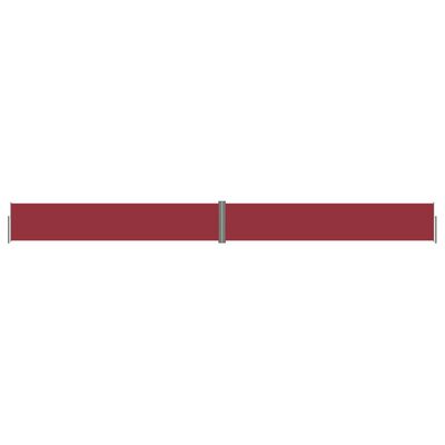 vidaXL Zatahovací boční markýza červená 117 x 1 200 cm