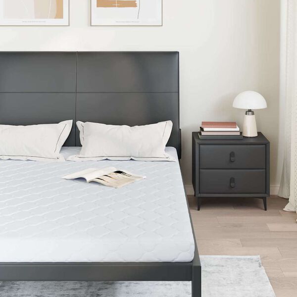 vidaXL Matrace B&iacute;l&aacute; 140 x 200 cm Žak&aacute;rov&aacute; tkanina