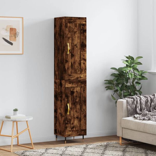 vidaXL Skříň highboard kouřový dub 34,5 x 34 x 180 cm kompozitní dřevo