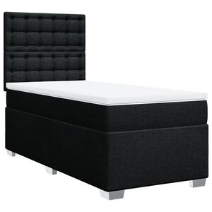 vidaXL Box spring postel s matrac&iacute; čern&aacute; 80 x 200 cm textil