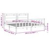 vidaXL R&aacute;m postele s čelem &scaron;ed&yacute; 200 x 200 cm masivn&iacute; dřevo