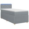 vidaXL Box spring postel s matrac&iacute; a LED Světle &scaron;ed&aacute; 90 x 190 cm