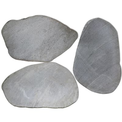 vidaXL Zahradní nášlapné kameny 3 ks, říční kámen