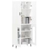 vidaXL Skř&iacute;ň highboard b&iacute;l&aacute; 69,5 x 34 x 180 cm kompozitn&iacute; dřevo
