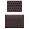 vidaXL Box spring postel s matrac&iacute; tmavě hněd&aacute; 100 x 200 cm textil