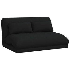 vidaXL Nastaviteln&aacute; podlahov&aacute; židle Čern&aacute; Textil