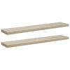 vidaXL Plovouc&iacute; n&aacute;stěnn&eacute; police 2 ks dub 120 x 23,5 x 3,8 cm MDF