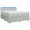 vidaXL Postel boxspring s matrac&iacute; Světle &scaron;ed&aacute; 160 x 200 cm Samet