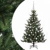vidaXL Uměl&yacute; v&aacute;nočn&iacute; stromek s v&aacute;nočn&iacute;mi koulemi 120 cm 150 LED