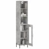 vidaXL Skř&iacute;ň highboard betonově &scaron;ed&aacute; 34,5x34x180 cm kompozitn&iacute; dřevo