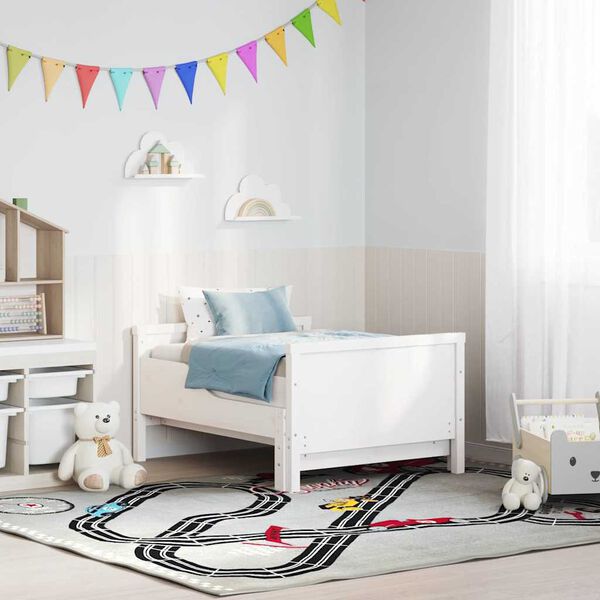 vidaXL R&aacute;m postele s čelo B&iacute;l&aacute; 80 x 200 cm kompozitn&iacute; dřevo