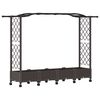 vidaXL Vyv&yacute;&scaron;en&yacute; z&aacute;hon s trel&aacute;ž&iacute; a střechou Hněd&aacute; 207 x 40 x 129 cm PP