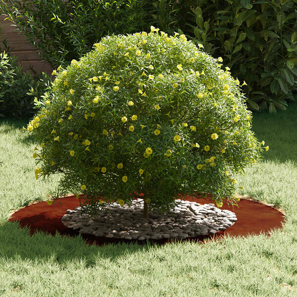 vidaXL vhodn&eacute; pro ploch&eacute; stromov&eacute; kroužky 5 pcs Hněd&aacute; &Oslash;50 / 80 cm