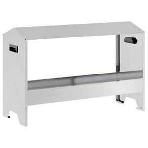 vidaXL Krmn&yacute; žlab pro kuře Stř&iacute;brn&aacute; 81 x 32 x 53,5 cm Pozinkovan&aacute; ocel